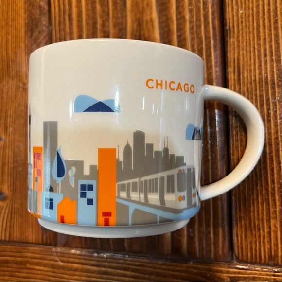 Starbucks You Are Here Collector Series Chicago Coffee Cup Mug 14oz NIB 2014 - Picture 2 of 9